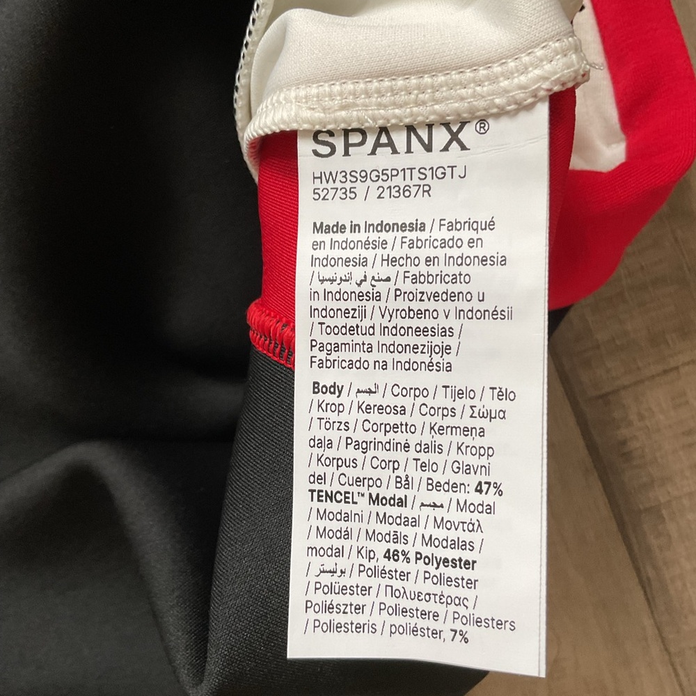 NEW SPANX airessentials colorblock mini t-shirt dress timeless in black/powder/s - Picture 4 of 6